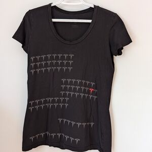 Tesla Women's Black Graphic Tee